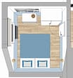 Frisch renovierte, möblierte 3-Zimmerwohnung im schönen Stuttgart-Sillenbuch - Visualisierung des Arbeits-/Gästezimmers