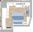 Frisch renovierte, möblierte 3-Zimmerwohnung im schönen Stuttgart-Sillenbuch - Visualisierung des Schlafzimmers